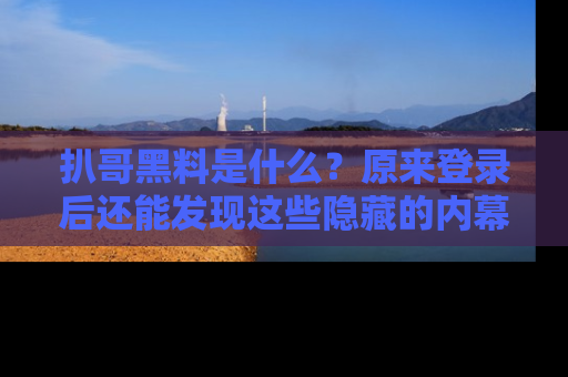 扒哥黑料是什么？原来登录后还能发现这些隐藏的内幕！