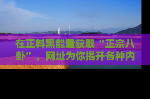 在正料黑能量获取“正宗八卦”,网址为你揭开各种内幕故事!